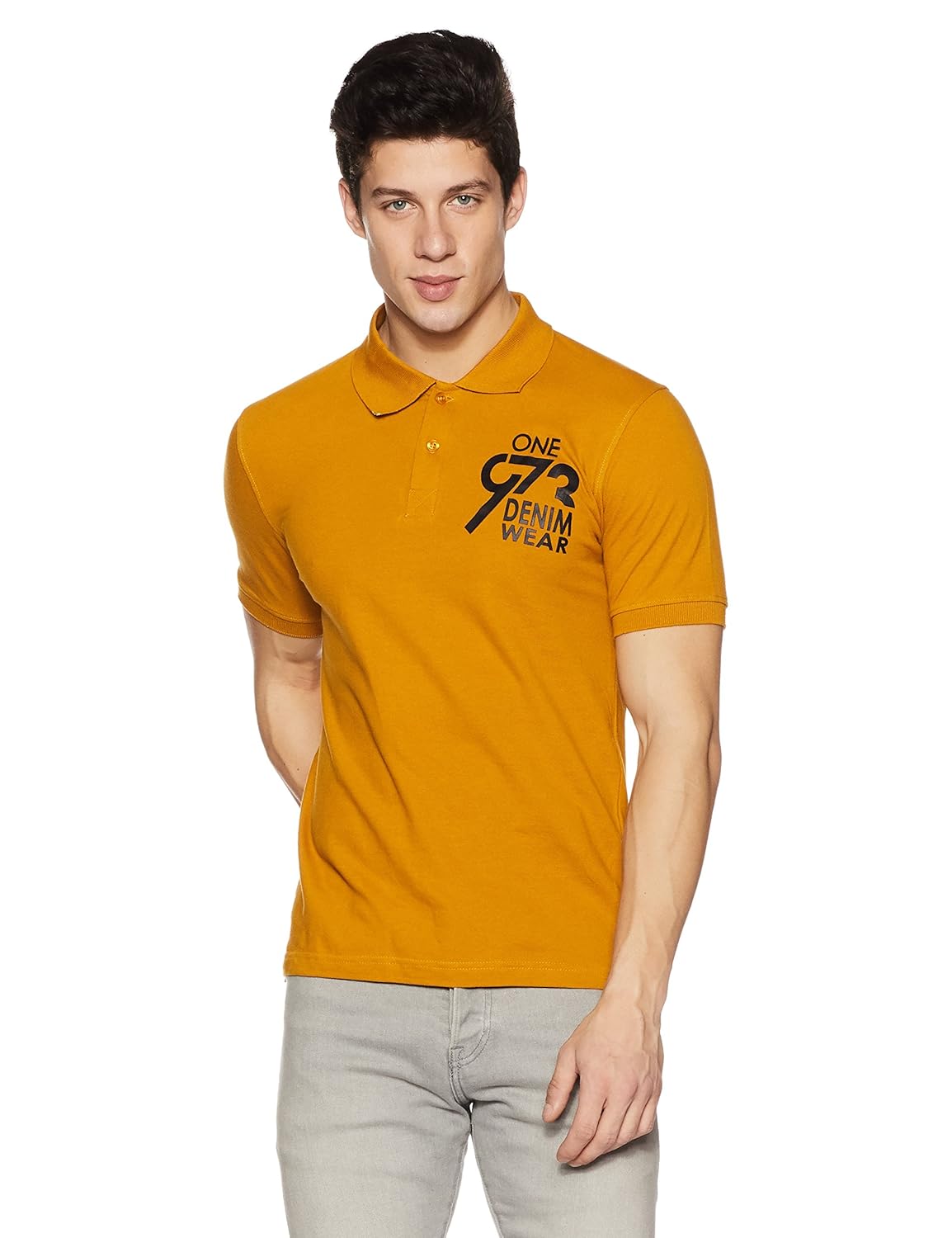 cloth theory men's solid regular fit cotton polo