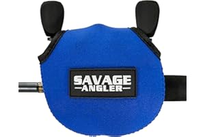 Savage Angler Neoprene Baitcast Reel Cover, Fishing Reel Protector, Fishing Reel Cover, Baitcaster Case, Low Profile Baitcaster Case, Casting Reel Covers, 50 100 200 Series Baistcasters (1, Blue)