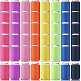 Sunnyray 48 pcs Blank Can Cooler Sleeves Bulk Sublimation beer soda can cover Soft Neoprene Drink insulated Sleeves Collapsible Coolers for Party Events Weddings Bottles Custom Drink Holder