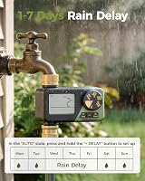 Diivoo Water Sprinkler Timer, Brass Inlet/Outlet, Flexible Irrigation view 6
