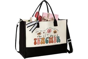TEEBIM Teacher Appreciation Gifts - Birthday, Christmas, End of Year Gift Ideas - Canvas Tote Bag