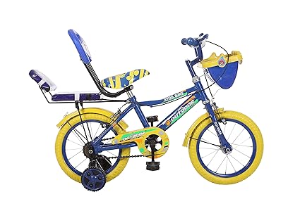 Outdoor Bikes Cycles Skoolmate Bicycle for 2.5 to 4.5 Age Group 14-inches (Semi Assembled with Assembly Instruction Manual and Tool Kit) (Blue)