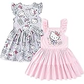 Hello Kitty Sanrio Girls 2 Pack Dress for Toddlers and Big Kids