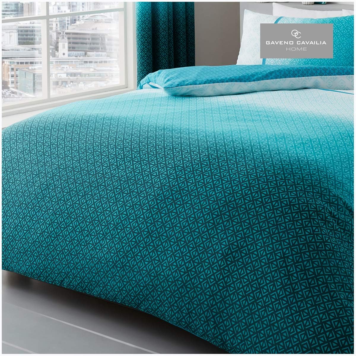 Gaveno Cavailia Set Copripiumino Urban Ombre – Policotone Morbido, Viola, Singolo (135x200 Cm + Federa)