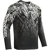 Rodeel Mens Loose-Fit Fishing T-Shirt Vented River Bluff Performance Long Sleeve Shirt UPF 50 Sleeve