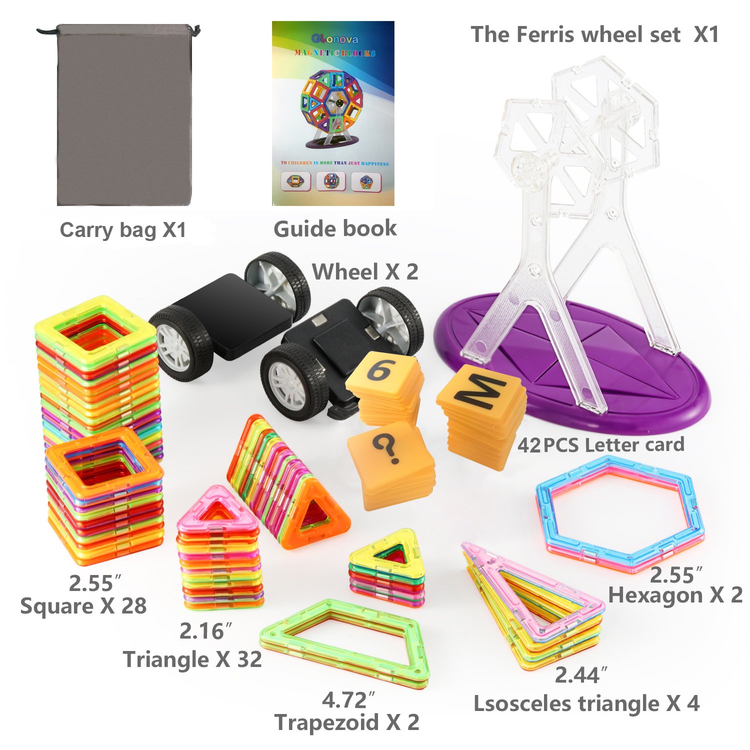 Jouet Educatif Creatif Cadeau Anniversaire Fete Noel Pour Les Enfants Fille Garcons Plus De 3 Ans Glonova 1 Pcs Jouets Magnetique Bloc Empilable Jeux De Construction Fixes Lettre Nombre Jouets Fantaisie Et