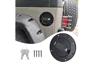 RERPRO Locking Gas Cap Cover Compatible with 1997-2006 Jeep Wrangler TJ Unlimited Sport Rubicon Sahara Exterior Accessories Fuel Filler Door Gas Tank Cap Cover, US Flag