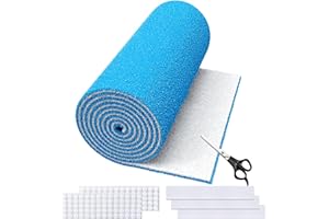 Demiwise Air Vent Filters,20''x90''Cut to Fit Air Filter Material (80+Filters),MERV 8 Electrostatic Air Vent Filter for Home Floor, Grilles, Ceiling, HVAC Furnace Vents, With 48PCs Adhesive Hook Tape