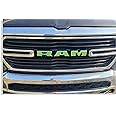 Reflective Concepts RAM Grille Emblem Overlay Decal 2019-2024 Ram 1500, NOT for Classic or TRX (Color: Lime Green)