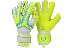 Renegade GK Vulcan Goalie Gloves with Microbe-Guard (Sizes 6-11, 4 Styles, Level 3) Pro-Tek Fingersaves & 3.5+3MM Hyper Grip | Excellent Goalkeeper Glove for Higher Play | Based in The USA