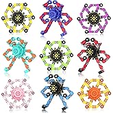 Transformable Fidget Spinners,9PCS Funny Sensory Fidget Toys for Kids | Deformable DIY Robot Spinner Fingertip Stress Relief Gyro Toy Kids Halloween Party Favors Stocking Stuffers Gifts