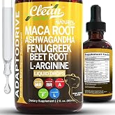 Clean Nutra Organic Maca Root Liquid Drops with Ashwagandha, Fenugreek, Beet Root and L-Arginine Liquid Multivitamin for Women and Men - Adapto Drive