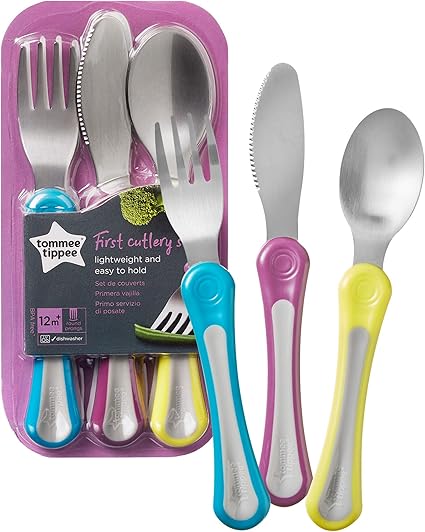 Tommee Tippee Set De Premiers Couverts Bebe En Inox Amazon Fr Bebes Puericulture