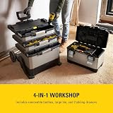 Stanley FatMax Rolling Workshop 4-in-1 Removable Toolbox Telescopic Handle view 8