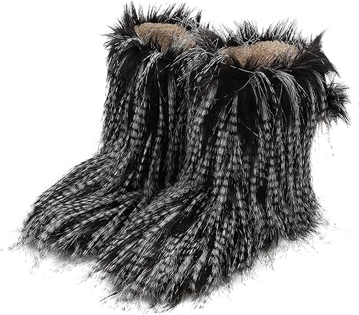 ladies fluffy boots