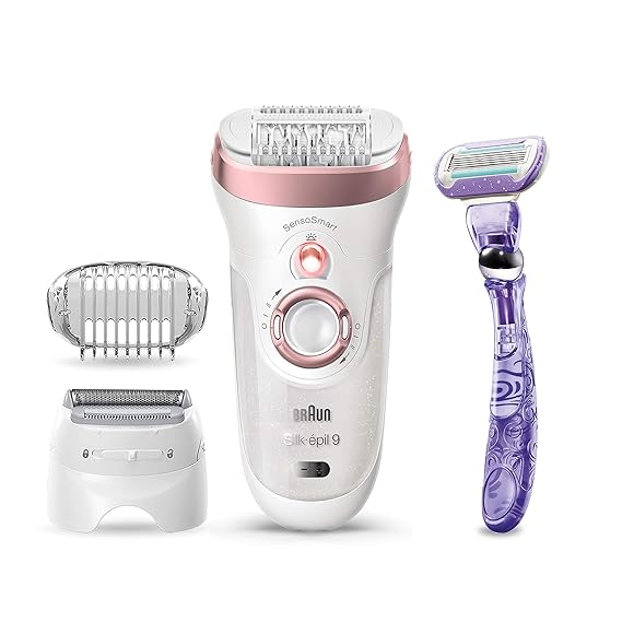 Amazon Com Braun Epilator Silk Epil 9 9 870 Facial Hair Removal For Women Wet Dry Facial Facial Hair Remover Women Shaver Trimmer Cordless Rechargeable With Venus Extra Smooth Razor Beauty