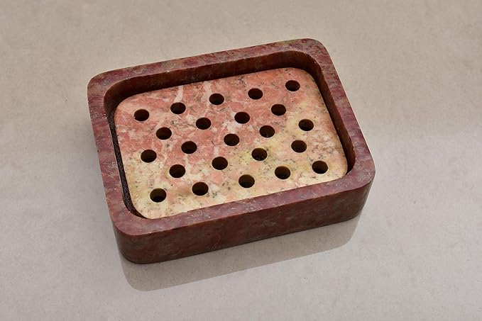 Kunhar Natural Marble Soap Dish for Bathroom/Marble Soap Dish for Bath Tub/Marble Soap Dish for Wash Basin Beautifully Crafted Bathroom Accessory