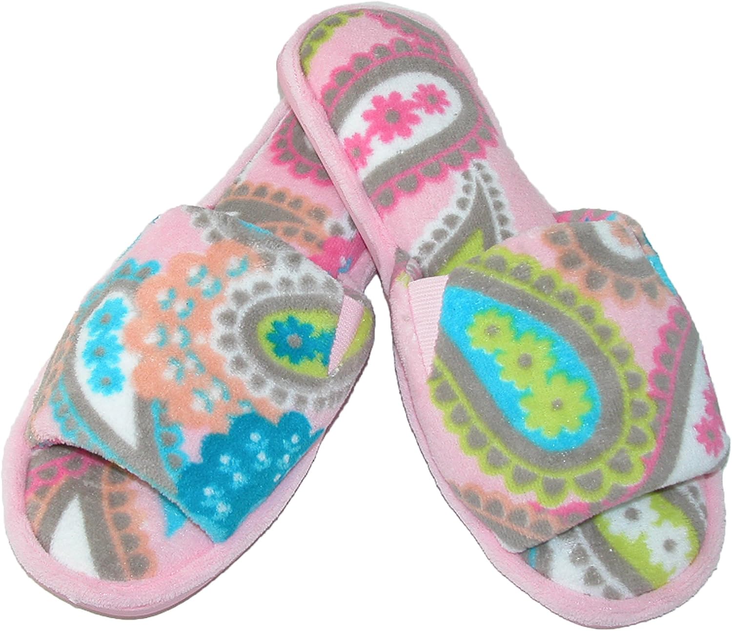 Dearfoams Womens Microfiber Open Toe Scuff Slipper, Large