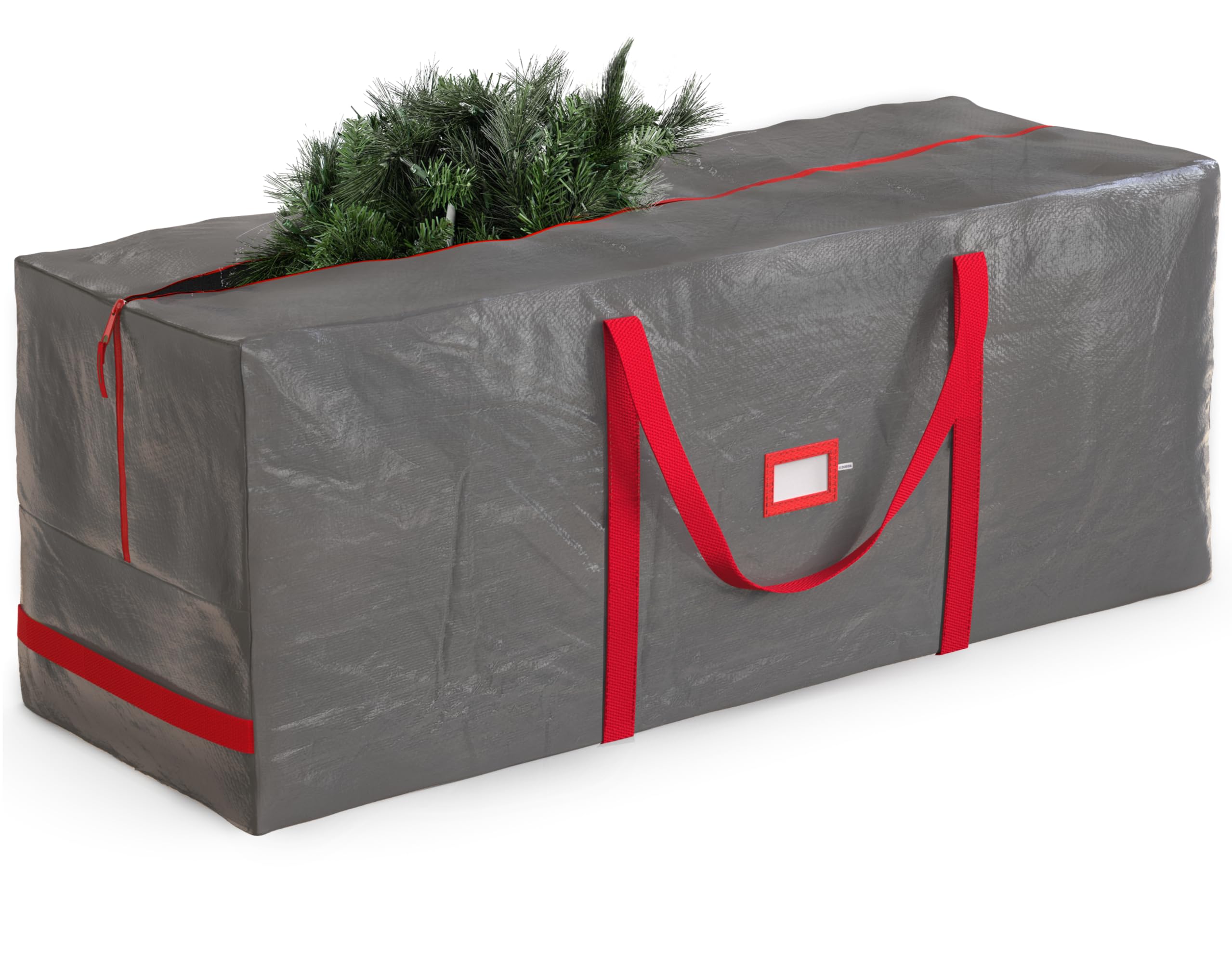 Jumbo Christmas Tree Storage Bag - Fits 9 FT. Tall Christmas Trees - Durable Reinforced Carry Handles, Dual Zippered Storage Containers - Waterproof Xmas Tree Bag Protects from Dust, Moisture & Insect