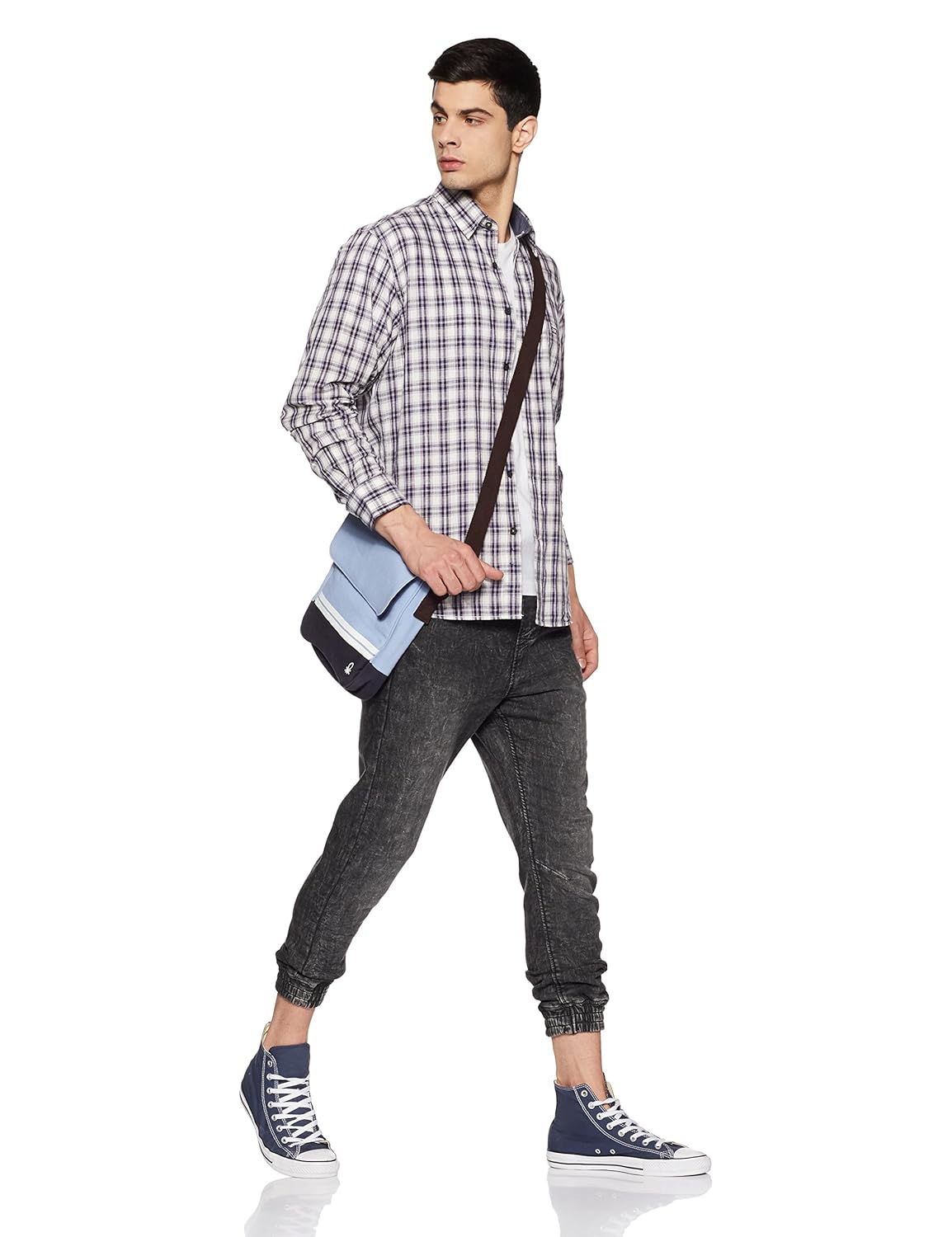 arrow sports men's checkered regular fit cotton casual shirt