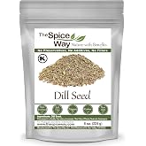 The Spice Way Dill Seed 8 oz Pickling Seasoning for Pasta Salads and Soups | Warm dill seed, stronger than dill weed, for pickles, brines, cabbage and fish; Kosher Certified; Resealable Bag
