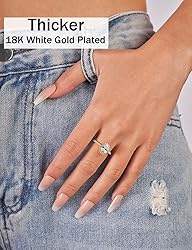 Oivley 1.5CT Oval Halo Engagement Rings for