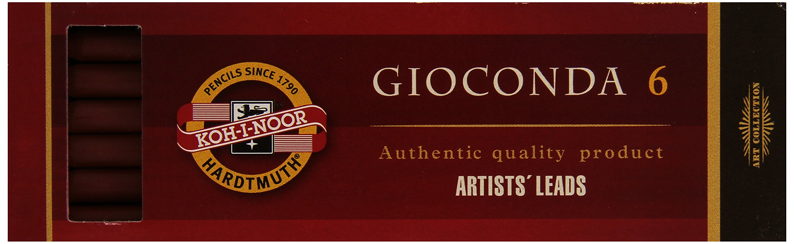 KOH-I-NOOR Drawing Chalks for 5.6mm Diameter 120mm Mechanical Pencil - Brown