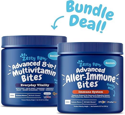 zesty paws senior advanced multivitamin for dogs