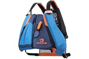 Owntop Adult Swim Vest - Adjustable Safety Strap & Premium Buoyancy for Paddle Sports, Kayaking, Canoeing, Boating