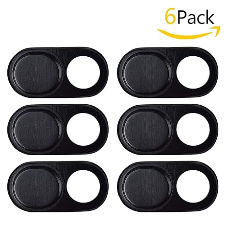 DealTek Webcam Abdeckung aus Hochpräzise Aluminium,Webcam Cover 6er-Set schwarz,Privacy-Schutz für Kamera | PC | Laptop | Han
