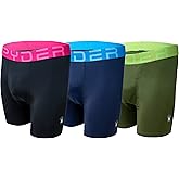 Spyder Mens Boxer Briefs Performance Sports Compression Shorts Athletic Mens Underwear - Mens Boxers Brief - 3 Pack for Men