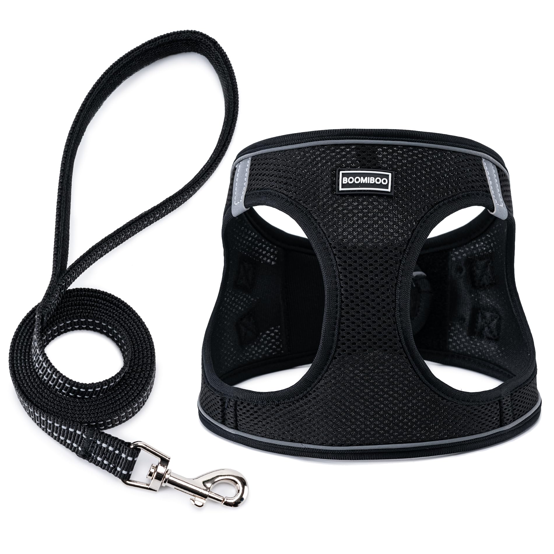 Photo 1 of Dog Harness with Leash Set, No Pull Adjustable Reflective Step-in Puppy Pet Vest Harnesses for Small Medium Large Dogs and Cats,Black XL