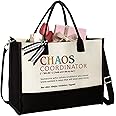 Pawzity Embroidery Thank You Gifts for Women, Coworker, Teacher - Administrative Chaos Coordinator Gifts - Tote Bag