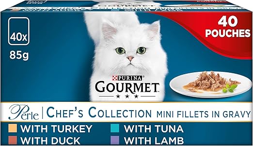Gourmet Perle Cat Food Chef S Collection Mixed 40 X 85g Amazon Co Uk Grocery