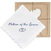W&F GIFT Handkerchief - 12" x 12" - Something Blue for Bride on Wedding Day - Bridal Weddings Hankie