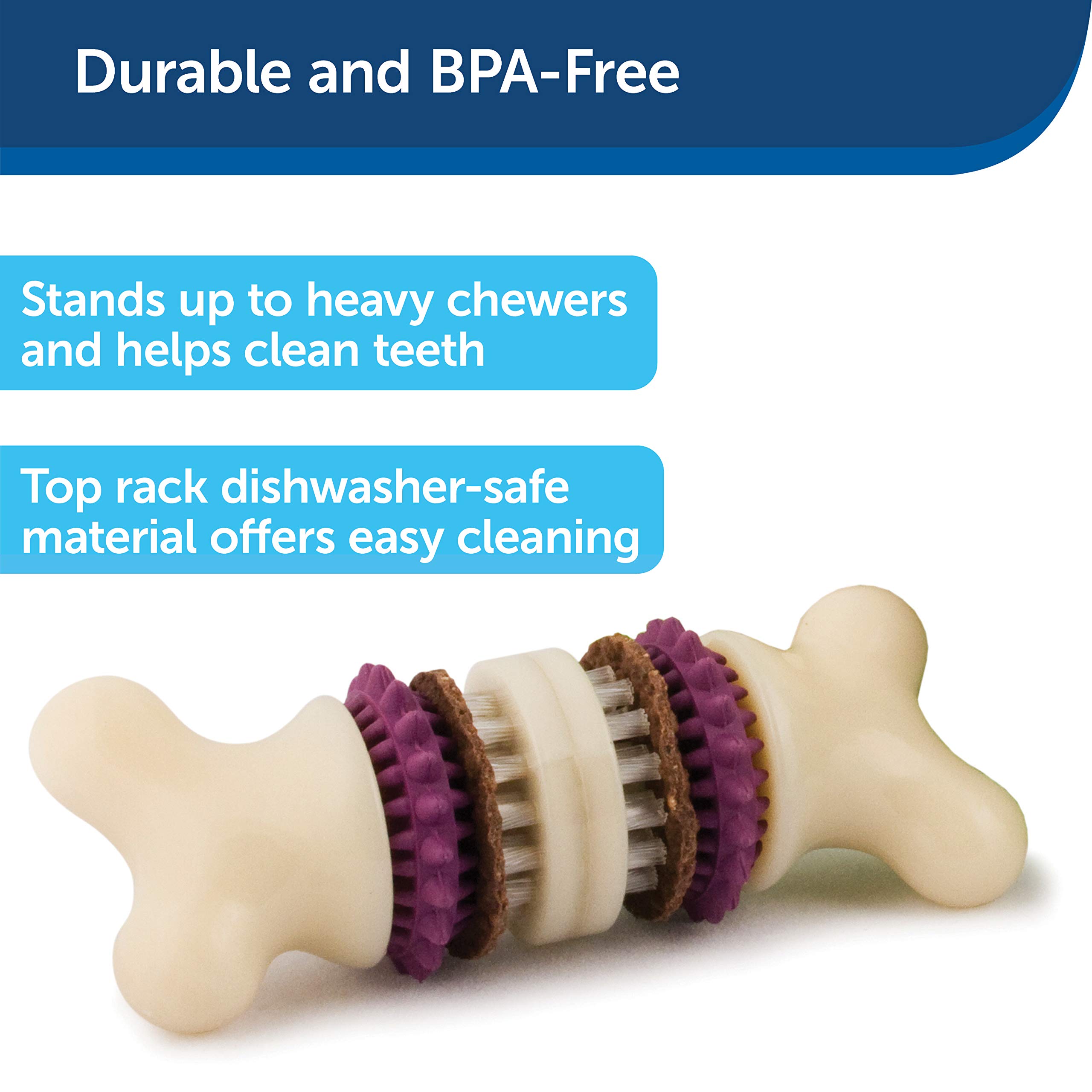 PetSafe® Busy Buddy® Bristle Bone®, Medium, Helps Keep Your Dog's Teeth Clean, Long-Lasting Playtime