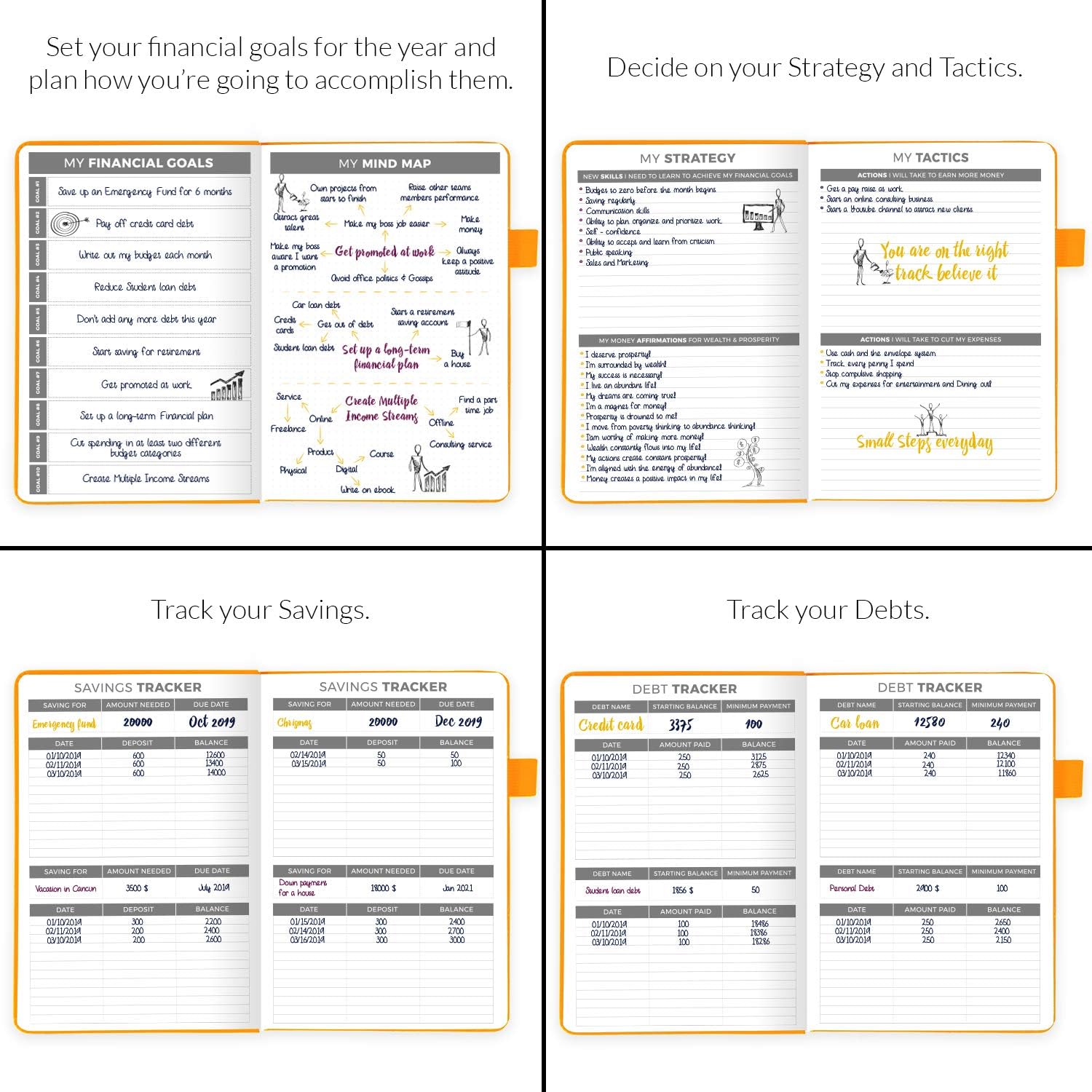 Clever Fox Budget Planner - Expense Tracker Notebook. Monthly Budgeting Journal, Finance Planner & Accounts Book to Take Control of Your Money. Undated - Start Anytime. A5 Size Yellow Hardcover : Office Products