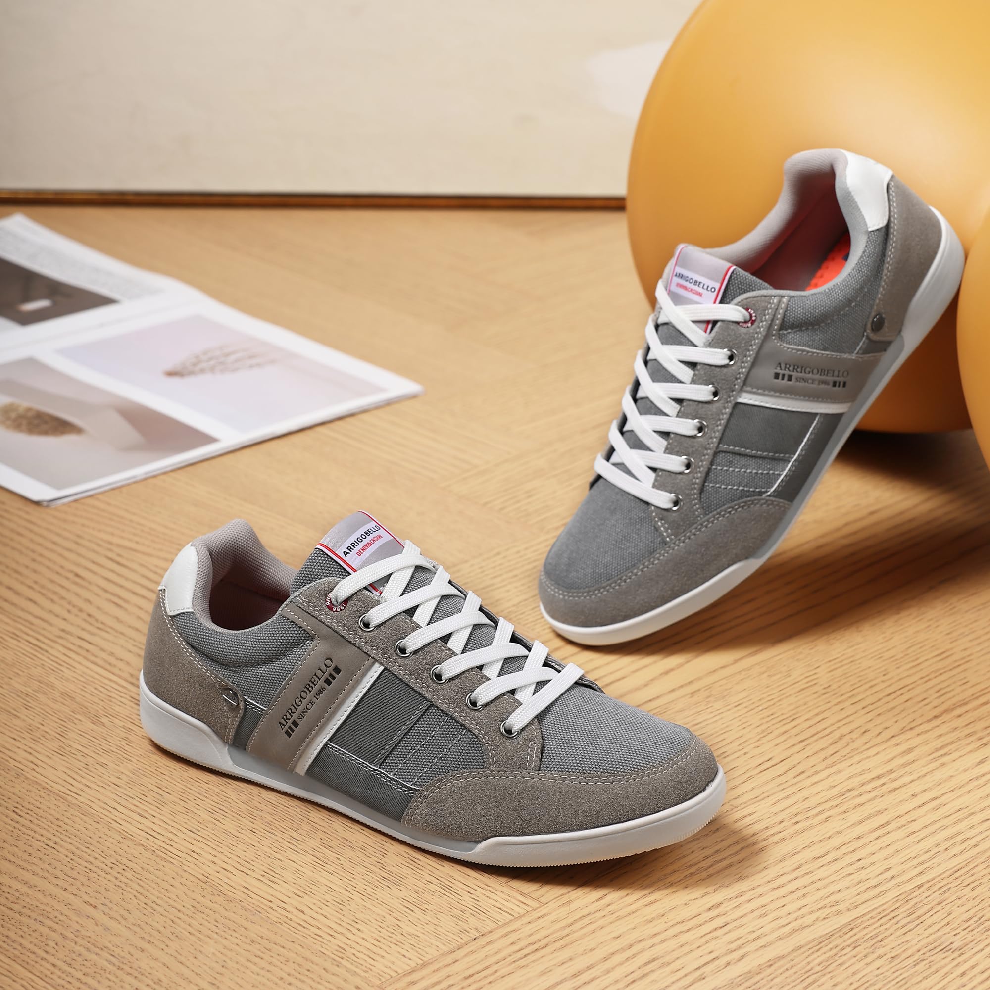 TARELO Sneaker Herren Freizeitschuhe Mode Schuhe Grau 43 2