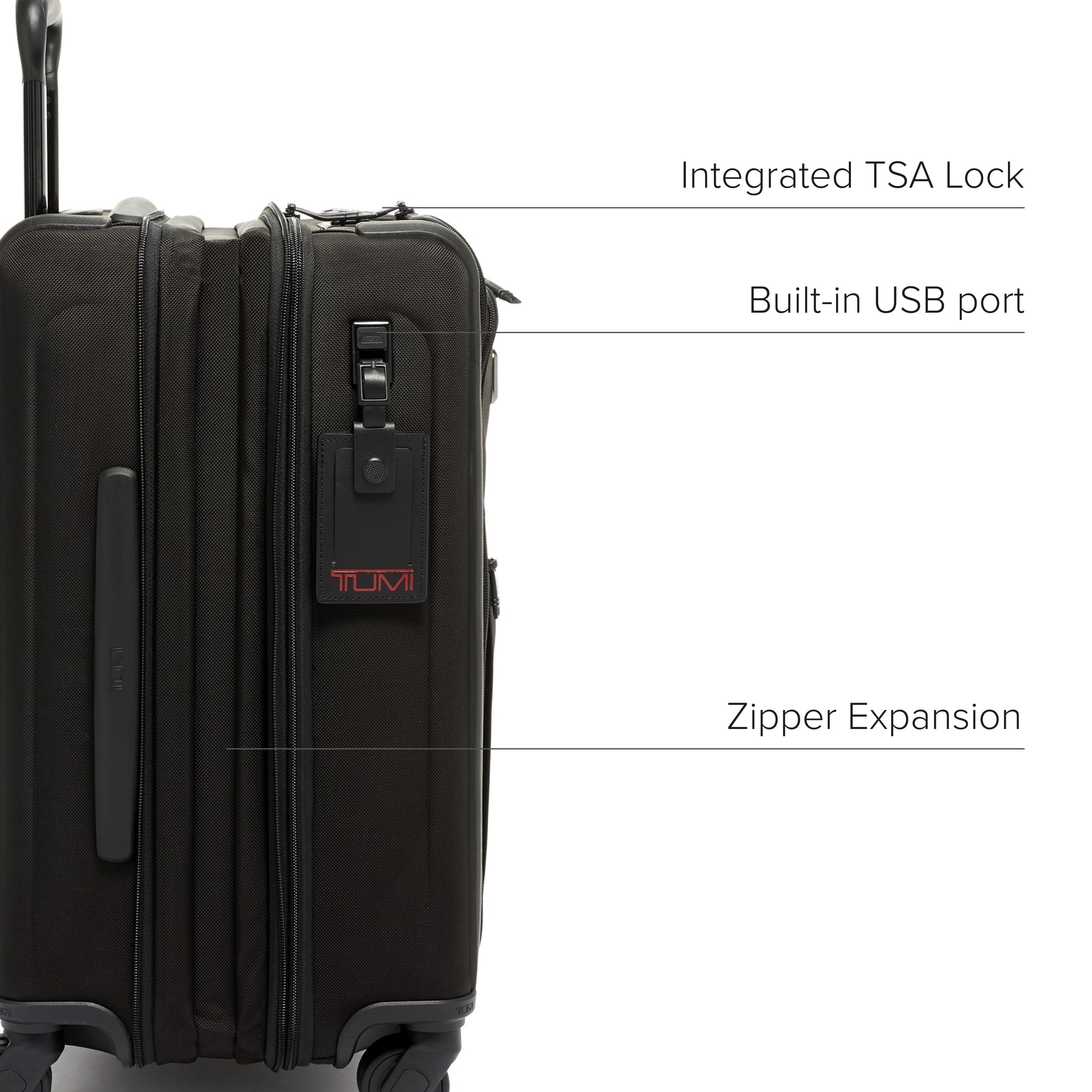TUMI - Alpha International Dual Access 4-Wheeled Carry-on - Expandable, Durable and Compact Luggage with Removable Garment Bag