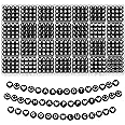 ARTDOT Letter Beads for Jewelry Friendship Bracelets Making, 1400 PCS 28 Styles Assorted Alphabet Smiley Face Heart Beads Kit
