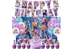 GENERIC Happy birthday banner supplies decoration letter balloons pink girl's school classroom decoration, fan meeting, birthday party, etc (31Pcs)