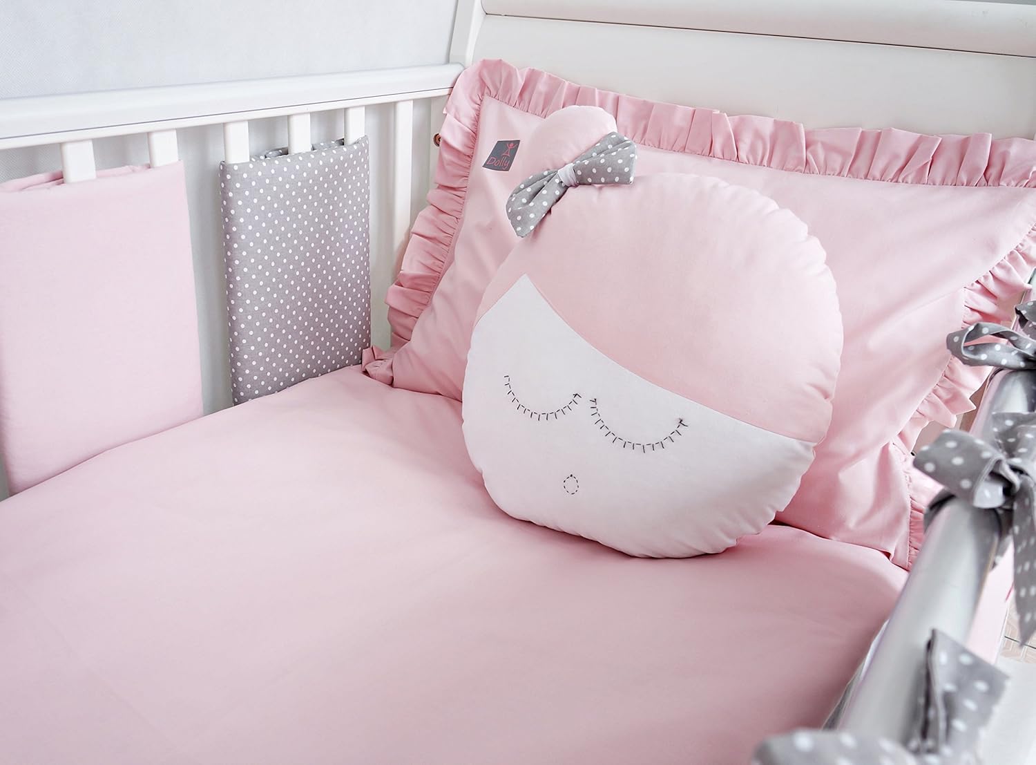 dusky pink cot bedding