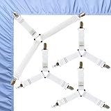 FIBOOMERANG Bed Sheet Clips, 4Pcs Triangle Mattress Corner Straps view 1
