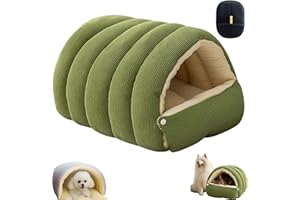 Cozy Cocoon Dog Bed​ & ​Cat Bed Cave​ - ​Plush Hooded Pet Bed​ with ​Anti-Slip Bottom, ​Washable Dog Bed​ for Calming ​Indoor