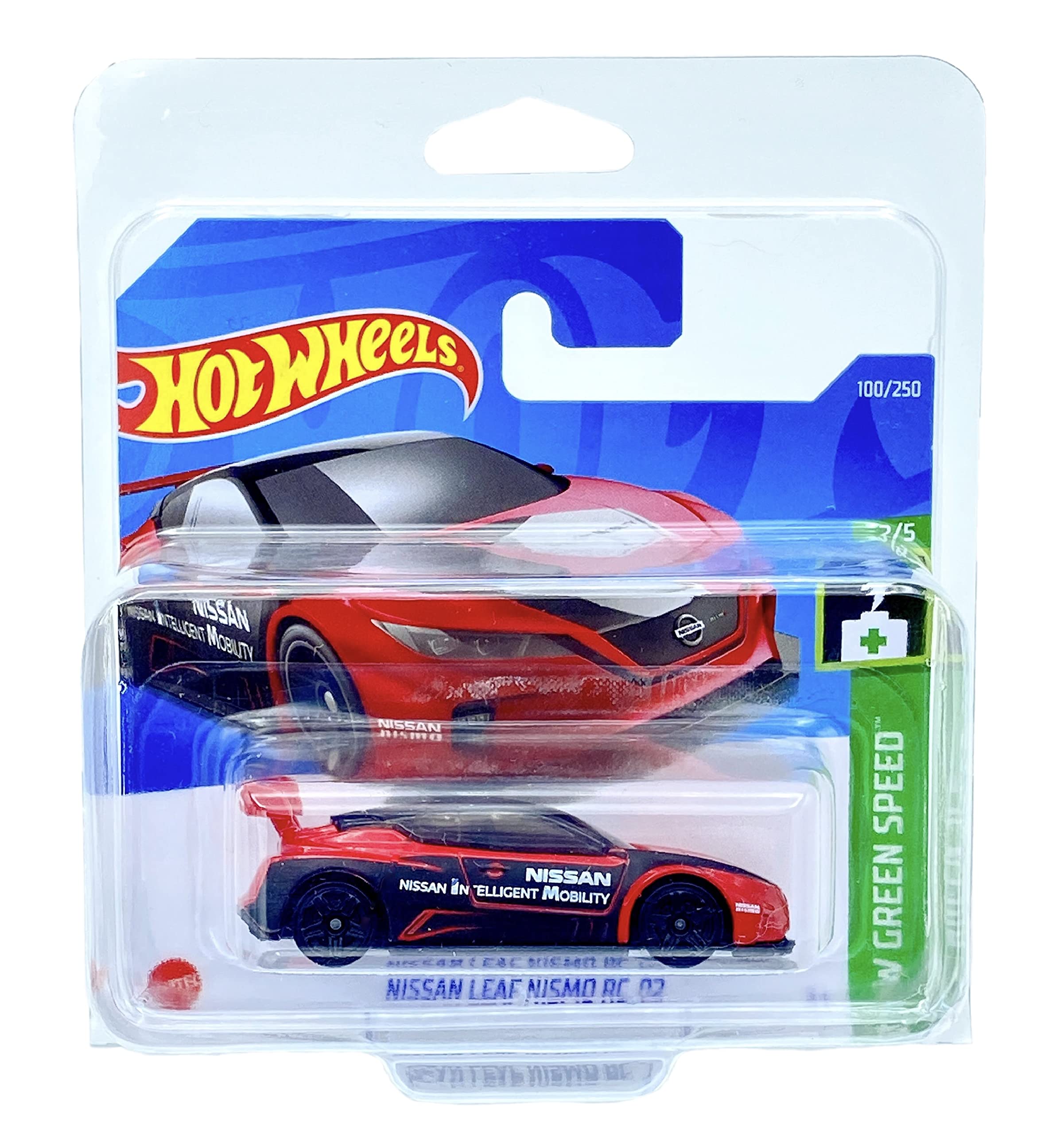Hot Wheels Nissan Leaf Nismo RC_02 (Red & Black) 2/5 HW Green Speed 2022 - 100/250 (Short Card) *** COMES IN A KLAS CAR KEEPER PROTECTIVE COLLECTORS CASE *** HCT78