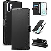 Yunubeyii Wallet Flip Case for Samsung Galaxy Note 10 Plus/Note10+ - [RFID Blocking] Luxury PU Leather Card Holder Magnetic Phone Cover with Kickstand,Shockproof Protective Case,Black