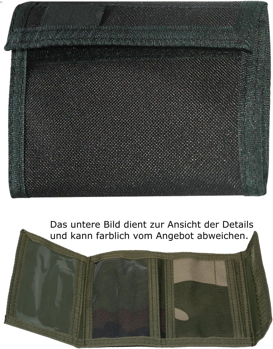 Army Wallet Nylon with Closure Black