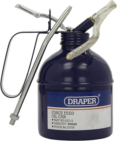 Draper 21719 Force Feed Oil Can 500ml with Flexible & Rigid Spouts