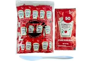 Gift Set: Ketchup Packets (9g) – 50 Count with Spreader in Food-Safe Resealable Bag by CMC Products (approximately 50 packets)