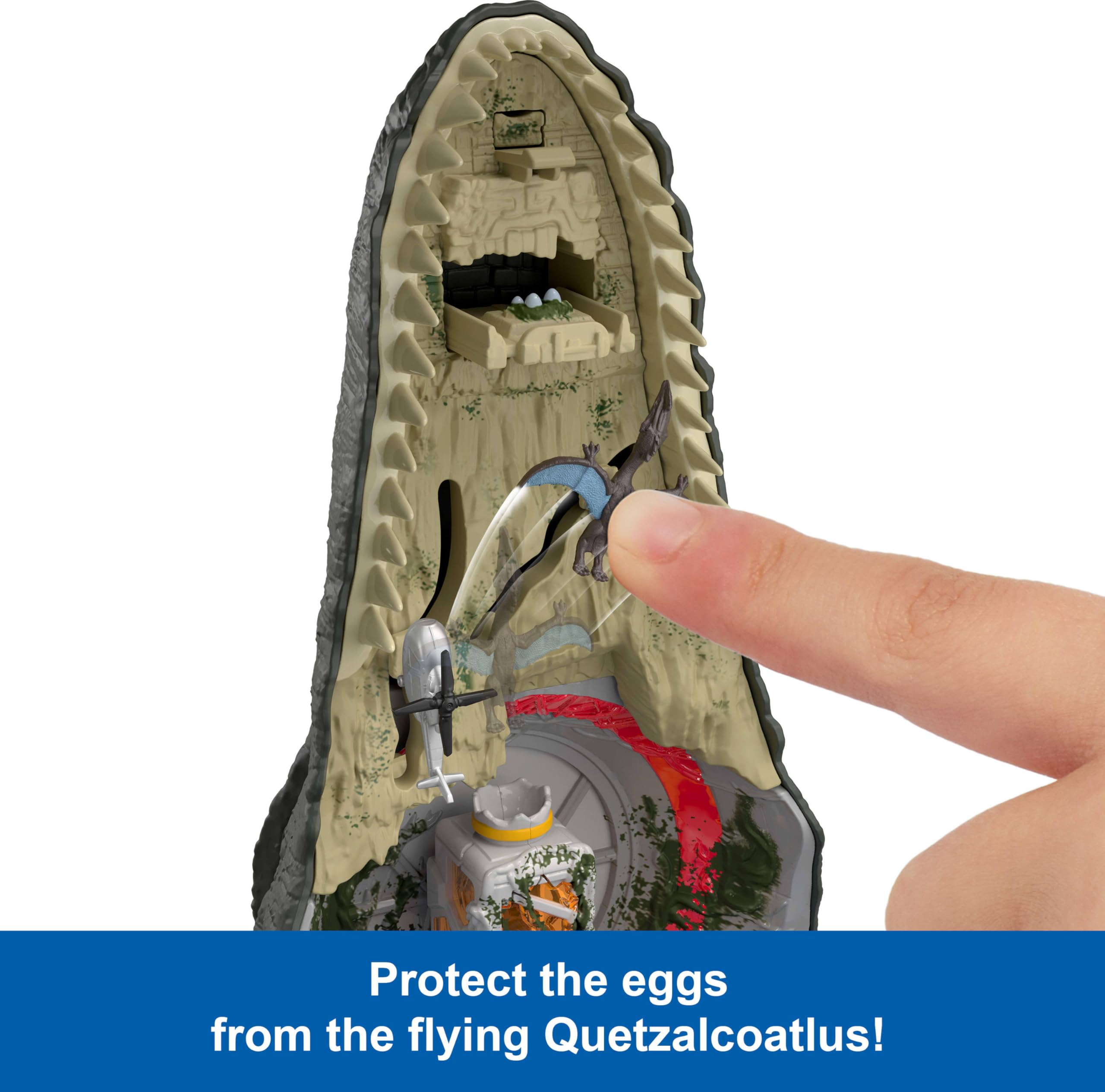 Mattel Jurassic World Jurassic World Rebirth Deluxe Mosasaurus Playset with 7 Interactive Features, 7 Sound Effects & 6 Micro Figures, Folds Up to Carry & Store